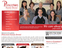 Tablet Screenshot of princetonfamilydental.com